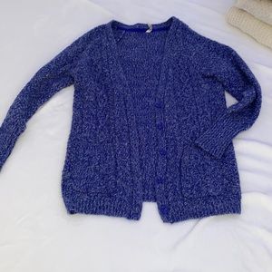 Blue cardigan